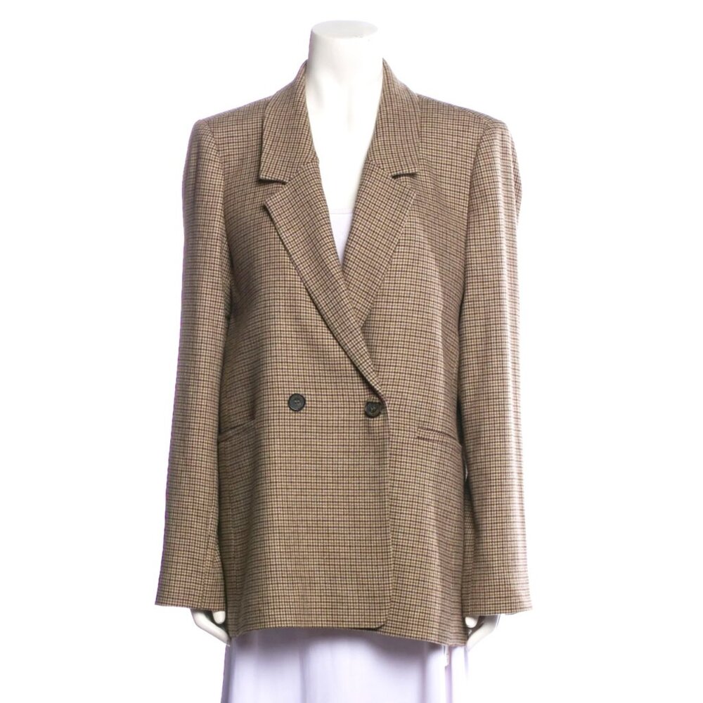 Anine Bing oversized plaid blazer, size M